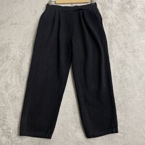 St John By Marie Gray Santana Knit Pants Womens 12 Black Pleated Wool Crop USA